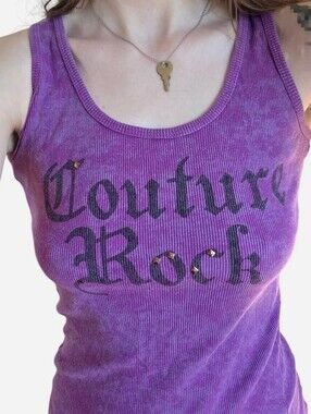Like an Angel purple "Couture Rock" cotton tank